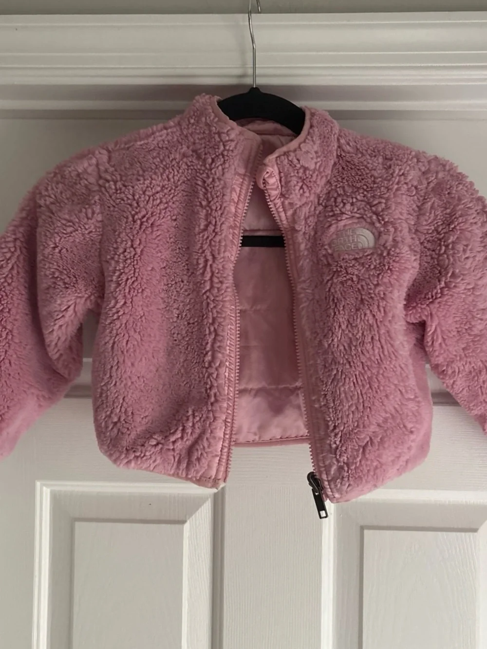 The North Face Pink Reversible Fleece Zip Jacket 3T